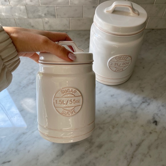 🐟🐟Blue Harbor | Ceramic Sugar + Coffee Canisters🐟🐟🐟🐟🐟🐟🐟🐟🐟🐟🐟🐟 - Picture 8 of 11